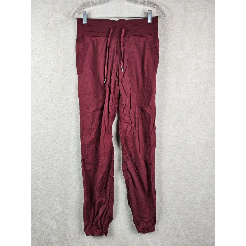 Lululemon Women’s Drawstring Athletic Pants Dark Red Size 6